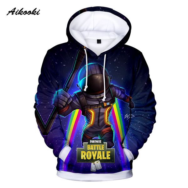 

aikooki 3d game men/women sweatshirt battle royale sweatshirt hoodies 3d print boy/girls thin hot, Black