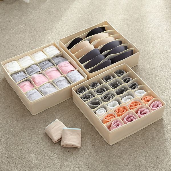 2019 Tie Storage Washable Underwear Storage Box Foldable 7 16 24