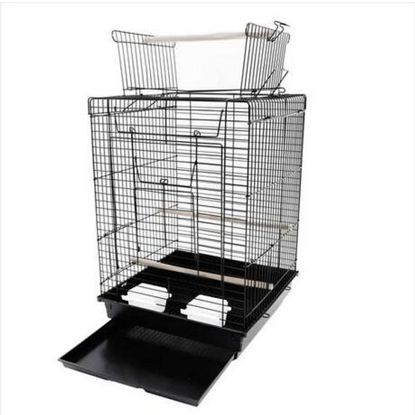 

wholesales 23" bird cage pet supplies metal cage with open play black