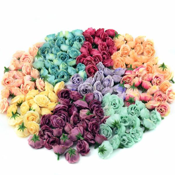 

10pcs 3сма mini silk искусственного rose flowers ткань для свадьбы главной украшение номера diy платье аксессуары поддельных цветы
