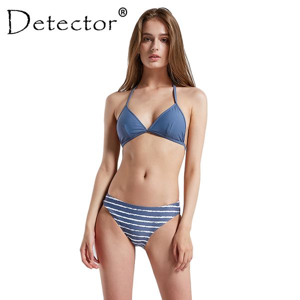 

detector women micro strappy bikini striped bandage swimsuit push up slim straps swim wear padded summer bathing suit set, White;black