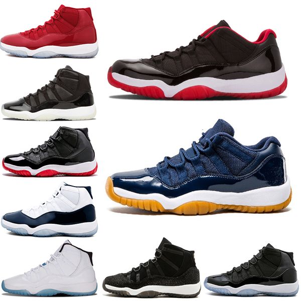 

11s mens basketball shoes prom night concord number 45 win like 96 gym red 11 bred women trainers sports sneaker size 5.5-13