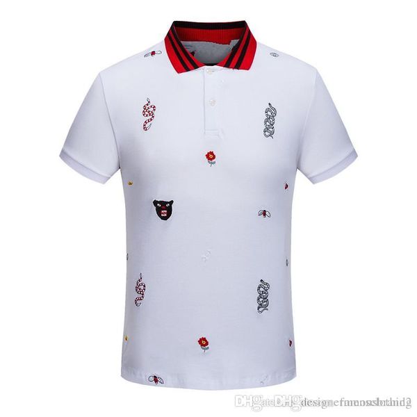 

designer printed animal mens tshirts summer o neck casual tees mens fashion solid color short sleeve male apparel, White;black