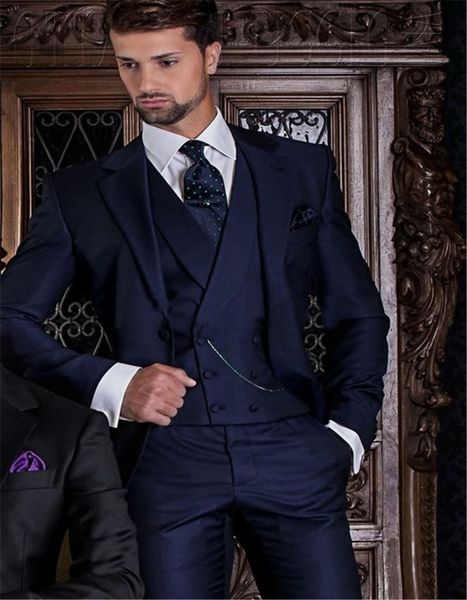 

new arrival one button groomsmen notch lapel groom tuxedos men suits wedding/prom man blazer ( jacket+pants+vest+tie) aa37, Black;gray