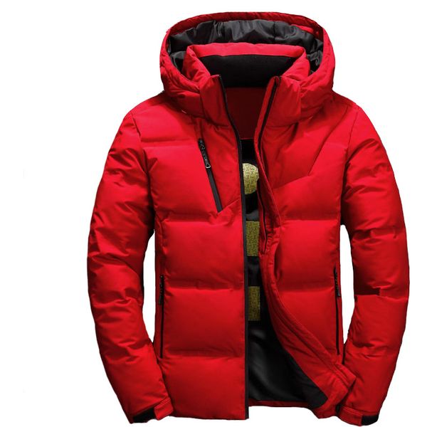 

m-4xl men down coat piumino uomo inverno 4 color doudoune jacket men hooded windproof outerwear casual white down warm coats, Black