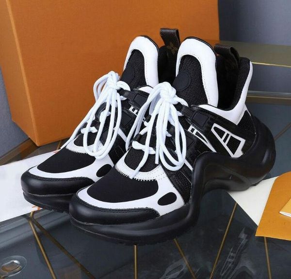 

2020 retro brand women's arch summer breathable sneakers for men women dad shoes fashion casual dress shoes chaussures 36-44, Black