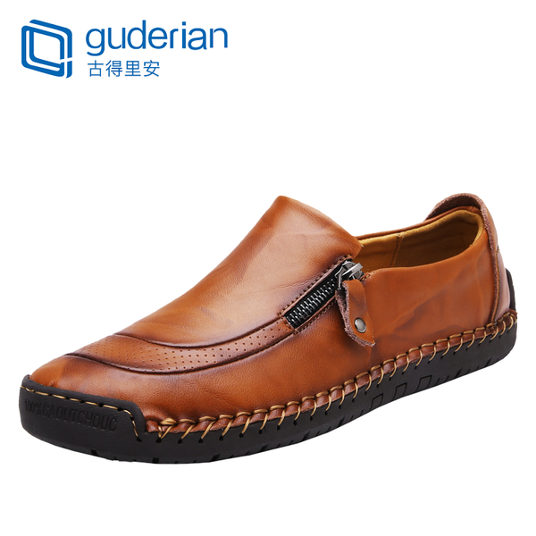 

brand handmade casual leather shoes men comfortable loafers moccasins slip-on breathable genuine leather men shoes herenschoenen, Black