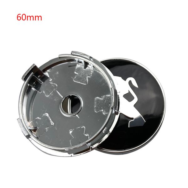 

Автомобильный дизайн 4шт / 60мм черный серебро центра колеса Hub Cap, 60mm центра колеса