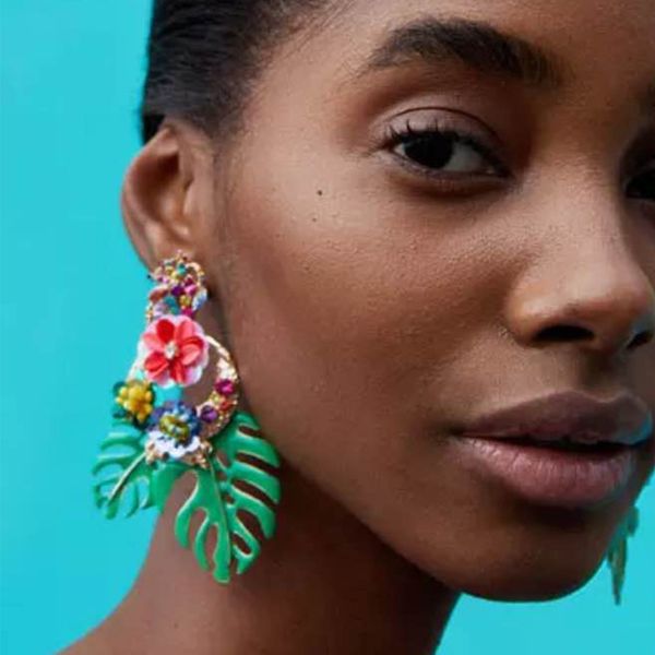 

gold color big leaf drop earrings 2019 for women fashion vintage geometric yellow green long hollow metal earring jewelry, Silver
