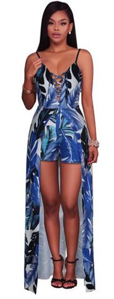 

elegant boho strap beach jumpsuit romper women backless lace up femme ladies print playsuits summer overalls df376, Black;white