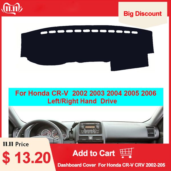 

car inner dashboard cover dash mat carpet cape cushion for cr-v crv 2002 2003 2004 2005 2006 sedan lhd rhd car styling