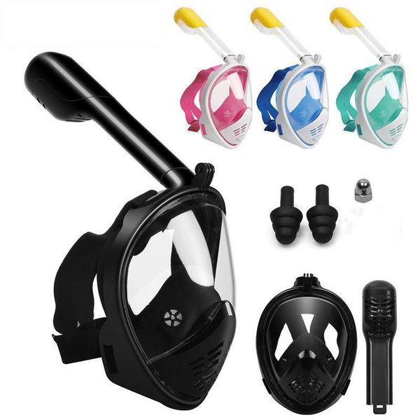 

full face diving mask anti-fog snorkeling mask underwater scuba spearfishing children/glasses training dive equipment