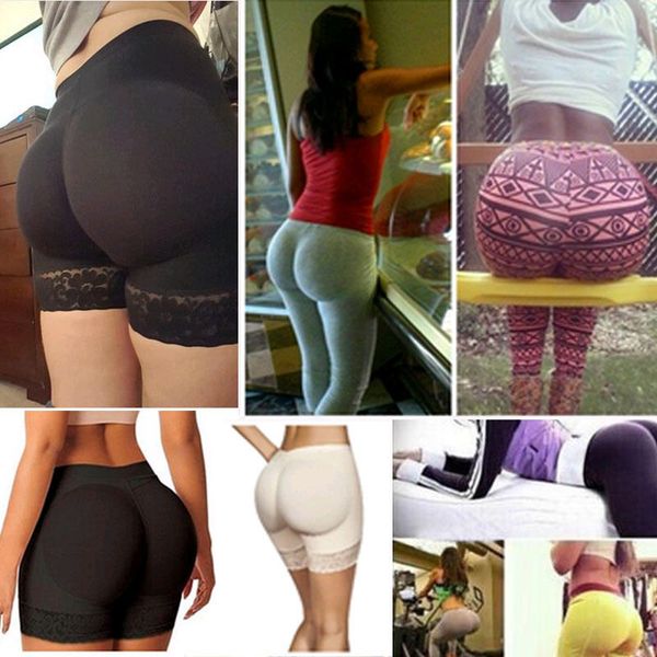 

women butt lifter s-3xl women buttocks enhancer padded body shaper fake hip safety shorts pants shapwear underwear, Black;pink