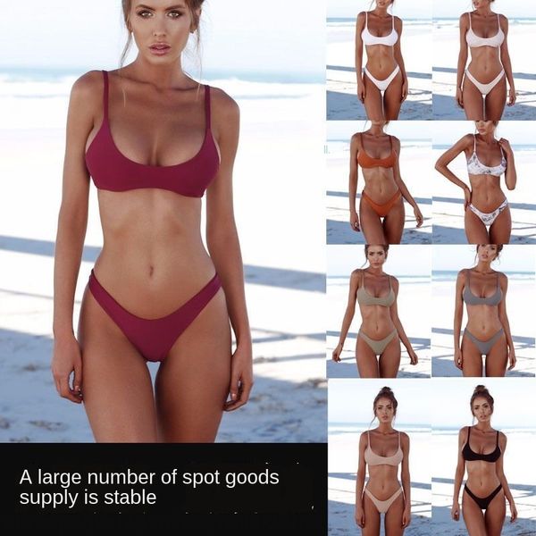 

women's pure high-waisted backless women's pure bikini high-waisted backless bikini swimsuit swimsuit swimsuit, White;black