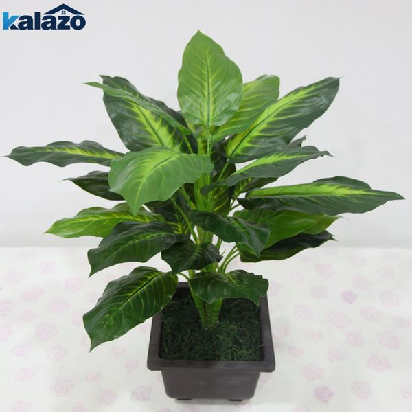 

1pc large 50cm evergreen artificial plant with leaves plastic green tree potted bonsai home balcony decorations