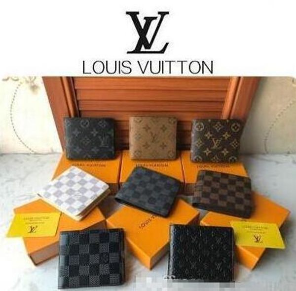 

2020 LOUIS VUITTON LV сумки из натуральной кожи женские сумки кошелек мужской клатч сумка через плечо кошелек с оранжевой коробкой