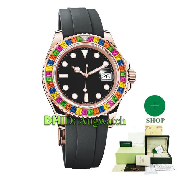 

роскошные часы дизайнер автоматические мужские часы 116695 jelly beans ободок механические autoamtic часы 316l стальной корпус rubber band н, Slivery;brown