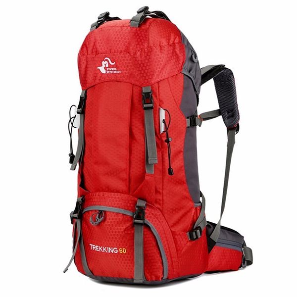 

outdoor 60l waterproof climbing hiking backpack rain cover bag 50l camping trekking mountaineering sport men women rucksack