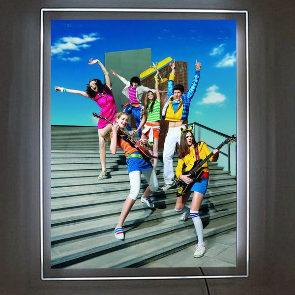 

pack / 5шт) 90x40cm односторонний настенный led art висячие systems light карман, frames дисплей с подсветкой poster