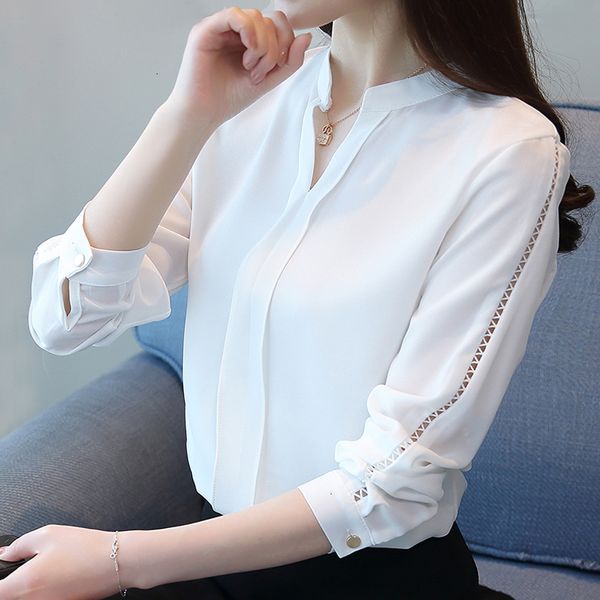 

блуза женщины женская топы мода женщина блузки с длинным рукавом 2019 solid white ol топы блузка рубашка blusa feminina рубашки женщины 0913