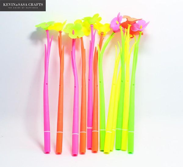 

6pcs flower gel pen cute pen stationary kawaii school supplies gel ink school stationary office suppliers gift office