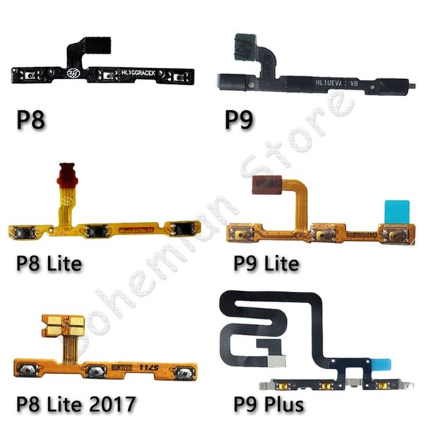 

10psc питания / кнопки громкости переключатель вкл выкл клавиша питания flex кабель для huawei p8 p9 p10 p20 lite plus pro мобильный телефон