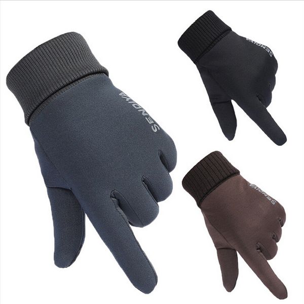 

2019 new style fashion women winter gloves touch screen full finger casual running driving gloves, Blue;gray