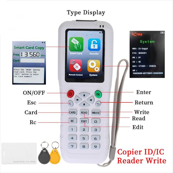 RFID Readers & Writers Multifrequency NFC Smart RFID ID Card Copier IC