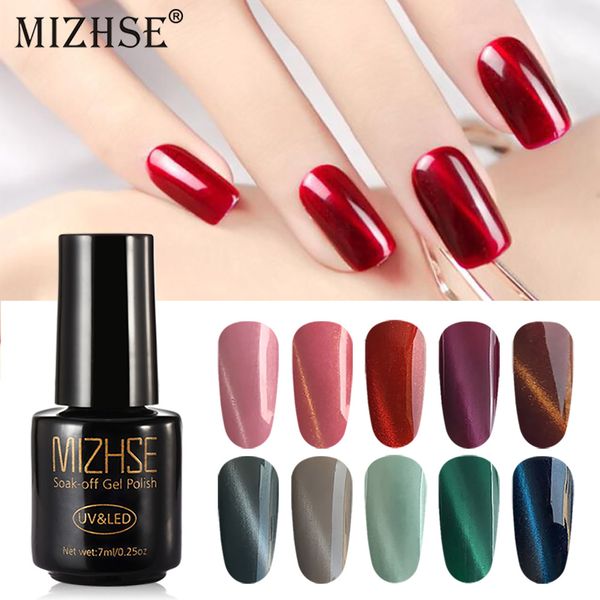 

mizhse nail gel polish 3d cat eyes magnetic gel polish esmalte permanente laser nail art varnish cat eye effect soak off uv