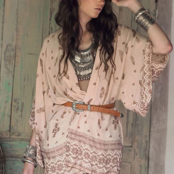 

women floral beach cover ups casual loose shawl vintage kimono cardigan boho chiffon blouse female bikini beach wear swimsuit