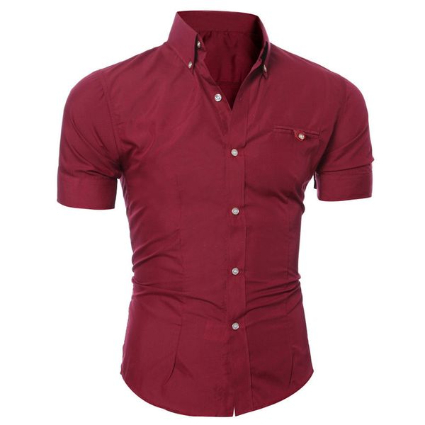 

klv рубашки мужская мода роскошный бизнес стильный slim fit с коротким рукавом повседневная soild рубашка белый хлопок рубашки гавайская руб, White;black