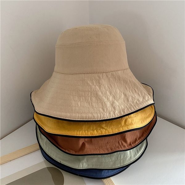 

fisherman women's summer uv-proof face-proof all-match sun hat children's fisherman hat sunshade sunshade tide, Blue;gray