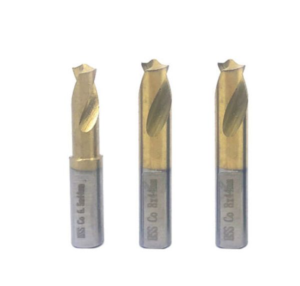 

3pc hsco titanium air spot weld cutter drill bit coating bit 8mm 5/16" 1/4