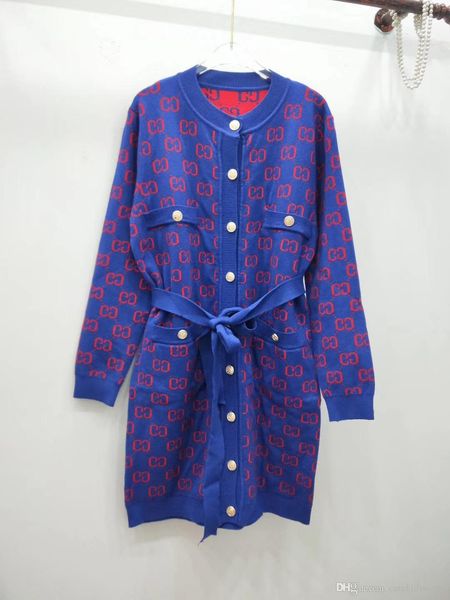 

2020 взлетно-посадочная полоса свитер бесплатная доставка женщины с длинным рукавом длинный кардиган мода женщины вязать куртку с поясом, White