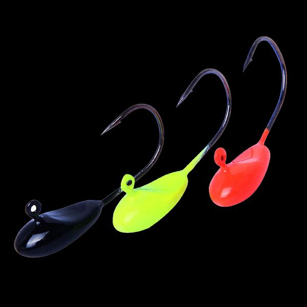 

walk fish 10pcs/lot pesca jig hooks 1.1g 22mm ice fishing hook raft fishing jig lead head hooks micro lead tackle