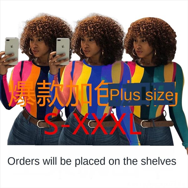 

s6117women's base color matching striped long sleeve s6117women's base color matching striped long sleeve top, White