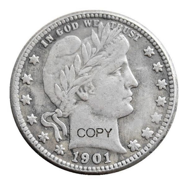 

сша 1901 p / s / o barber quarter доллары посеребренного копирование монеты
