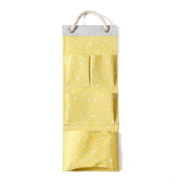 

home back door hanging bag hanging storage bag multi-pockets 205g yellow, pink, gray, green, blue