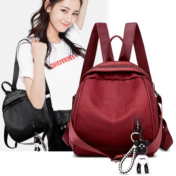 

female backpack oxford cloth canvas fashion simple travel bag