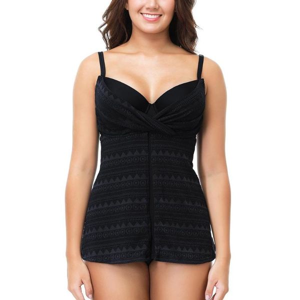 

large size tankini hollow mesh shirt cover high waist split swimsuit ladies bikini