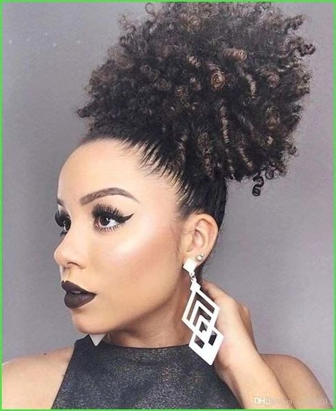 

natural hair afro kinky curly human hair ponytail for black women classical virgin cuticle aligned hair extension