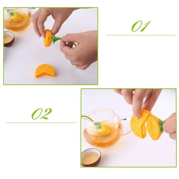 

1pcs чай infuser нетоксическо силикон ситечки для чая чай для пивоварения устройства herbal специи фильтра кухонного инвентаря