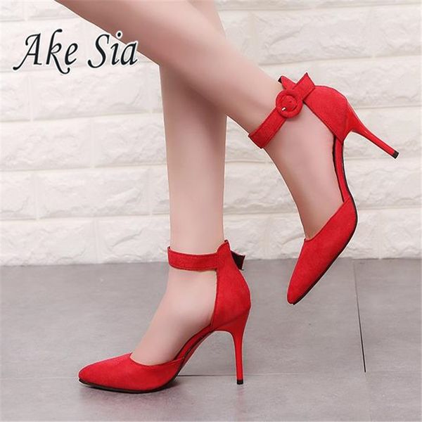 

2018 new arrival korean concise pointed toe office shoes women's fashion solid flock shallow high heels shoes for wome, Black