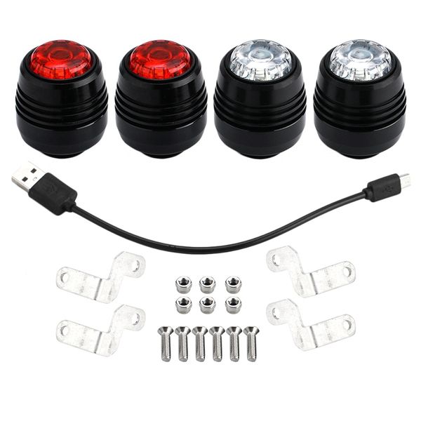 

4pcs skateboard night warning led lights for skateboard longboard