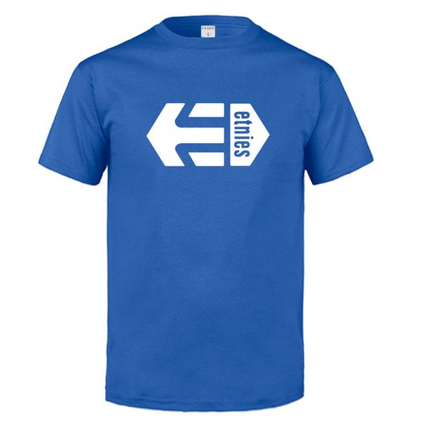 

Etnies T Print Short Sleeve Mens Tshirts O Neck Solid Color Fashion Teenager Tops Male Tees