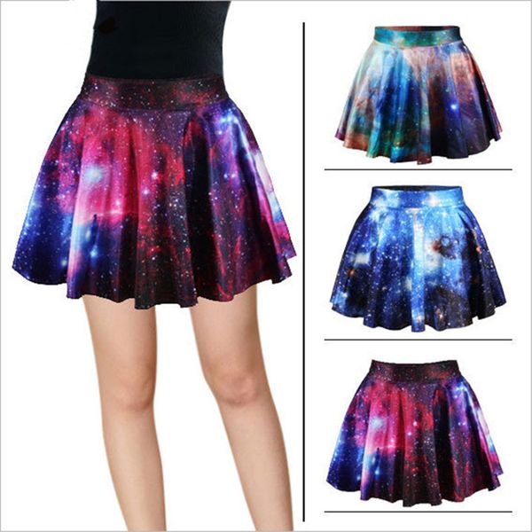 

ladies' large size skirt dress starry sky print christmas halloween party prom costume swing dress party cosplay costume, Silver