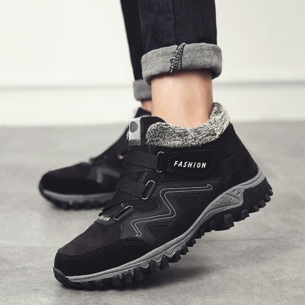 

new style women winter thermal villi boots leather platform high warm shoes, Black