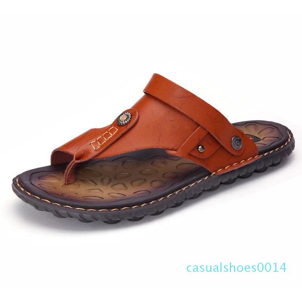 

2019 new fashion men outdoor sandals flip-flops men wear sandals soft comfortable cool plus size slippers 38-47 c14, Black