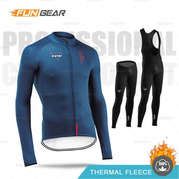 

northwave зима задействуя одежда с длинным рукавом джерси nw mens pro team теплая куртка набор mtb одежда термальной ватки ropa ciclismo, Black;blue