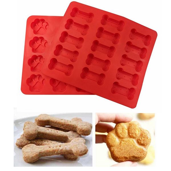 

cute 2pc 12 mini dog holes mold silicone craft fpr jelly pudding dessert maker grade diy kitchen molde de cozinha